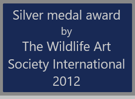 Silver medal award by The Wildlife Art Society International 2012